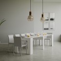 Consolle tavolo da pranzo allungabile 90x48-308cm legno bianco Basic Stock