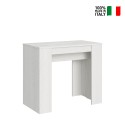 Consolle tavolo da pranzo allungabile 90x48-308cm legno bianco Basic Vendita