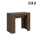 Consolle design allungabile 90x48-308cm tavolo pranzo legno Basic Noix Vendita
