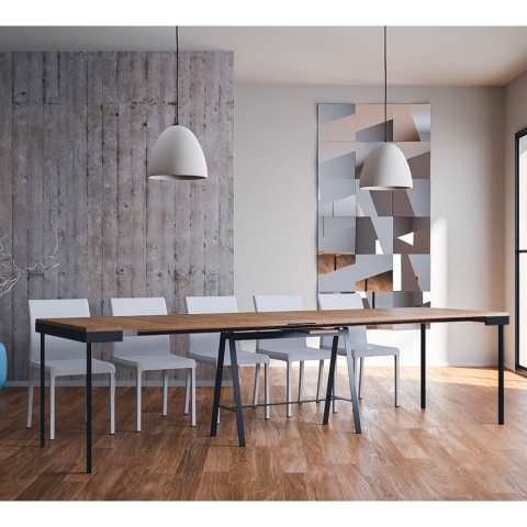 Consolle allungabile tavolo legno 90x40-300cm Banco Evolution Oak