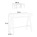 Consolle allungabile tavolo grigio 90x40-300cm Banco Evolution Concrete Saldi