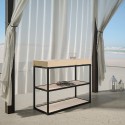 Consolle in legno tavolo allungabile design 90x40-290cm Camelia Nature Saldi