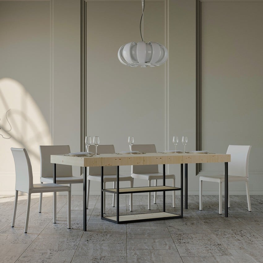 Consolle tavolo allungabile legno 90x40-290cm Camelia Premium Nature