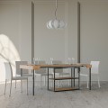 Consolle tavolo sala da pranzo allungabile 90x40-196cm legno Plano Small Fir Promozione