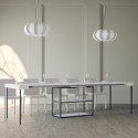 Consolle allungabile tavolo da pranzo bianco 90x40-300cm Plano Sconti