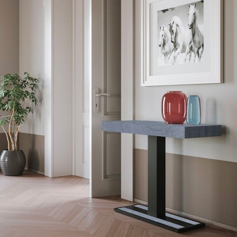 Consolle tavolo allungabile grigio 90x40-300cm Capital Concrete
