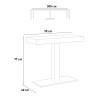 Consolle allungabile tavolo grigio 90x40-300cm Capital Evolution Concrete Sconti