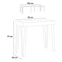 Consolle tavolo allungabile esterno 90x40-190cm Dalia Small Nature