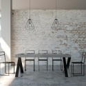 Consolle tavolo grigio allungabile 90x40-300cm Diago Premium Concrete Stock
