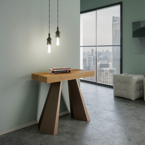 Consolle allungabile tavolo legno 90x40-196cm Diamante Small Premium Oak