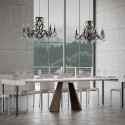 Consolle tavolo bianco moderno allungabile 90x40-300cm Diamante Sconti