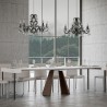Consolle tavolo bianco moderno allungabile 90x40-300cm Diamante Sconti