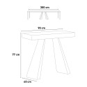 Consolle allungabile in legno 90x40-300cm tavolo moderno Diamante Oak Catalogo