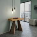 Consolle allungabile in legno 90x40-300cm tavolo moderno Diamante Oak Promozione
