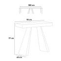 Consolle tavolo da pranzo allungabile 90x40-300cm Diamante Premium Fir Sconti