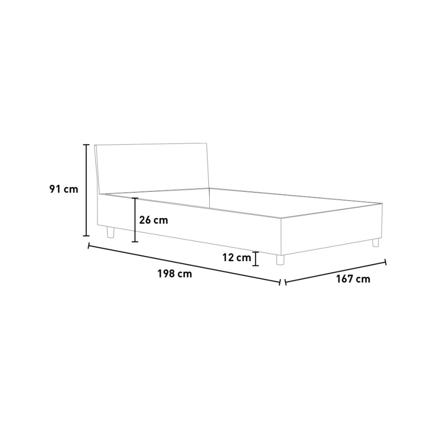 Nuamo Noix letto matrimoniale contenitore 160x190cm legno noce