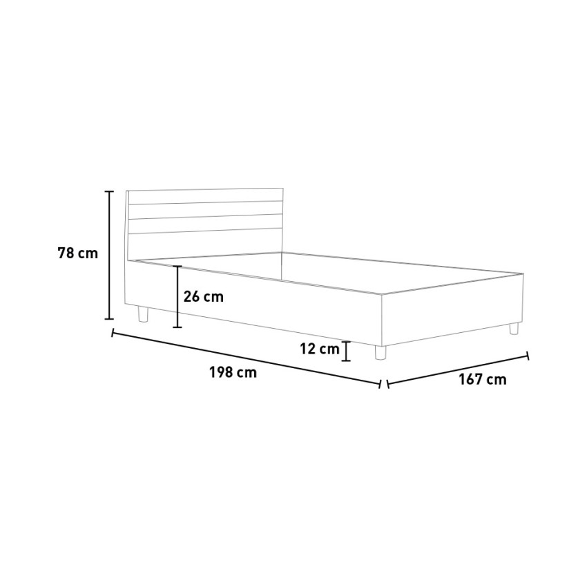 Ankel Noix letto matrimoniale contenitore 160x190cm legno noce moderno