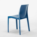 Tavolino Rotondo Bianco 70x70 cm con Base in Acciaio e 2 Sedie Colorate Ice Long Island 