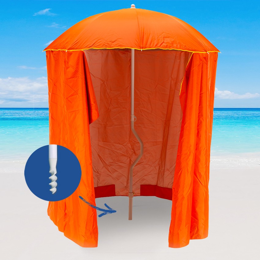 ZOMAKE Ombrellone da Spiaggia Tenda Facile da installare per 2-4 Persone con Protezione UV 