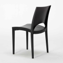 Tavolino Rotondo Nero 70x70 cm con 2 Sedie Colorate Paris Cosmopolitan 