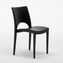 Tavolino Rotondo Nero 70x70 cm con 2 Sedie Colorate Paris Cosmopolitan 