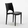 Tavolino Rotondo Nero 70x70 cm con 2 Sedie Colorate Paris Cosmopolitan 