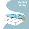 Letto piazza e mezza 120x200 francese design contenitore Sunny P1 