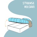 Letto matrimoniale francese 140x200 contenitore imbottito Mika F 