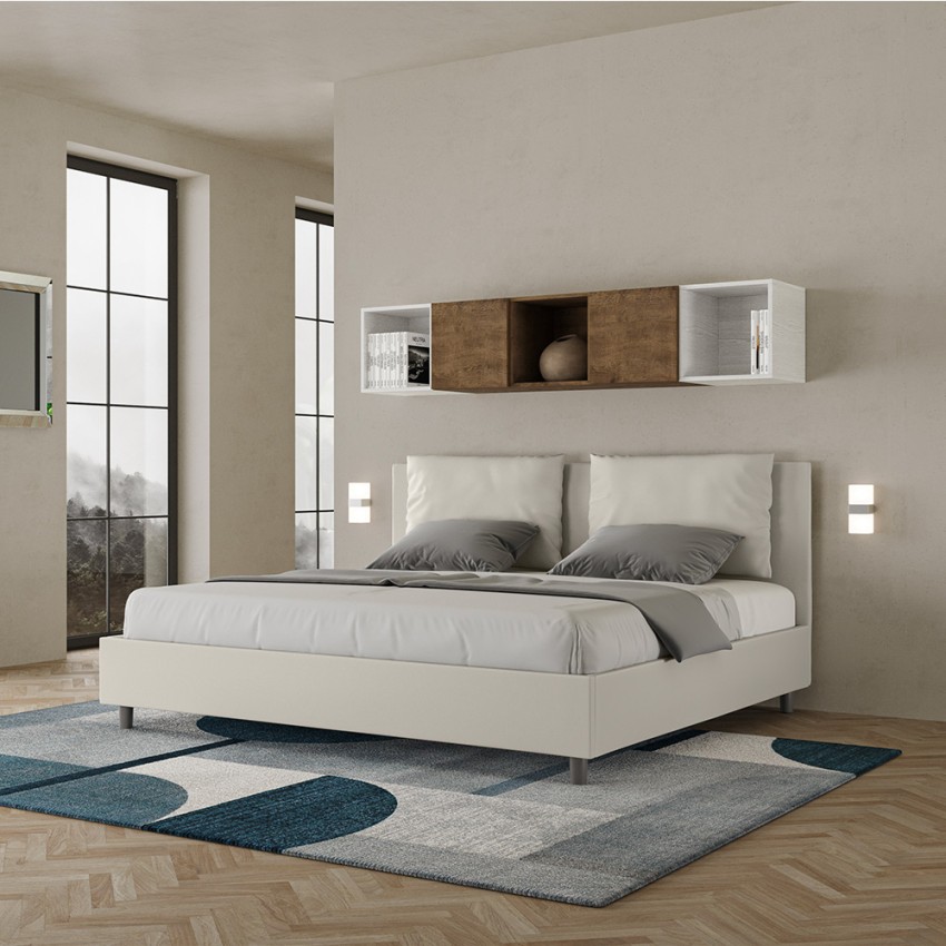 Letto Matrimoniale Extra Large 200x210 cm Senza Rete Appia Azzurro