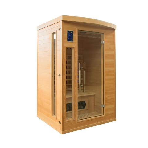 Sauna finlandese in legno da casa 2 posti infrarossi quarzo Apollon 2
