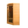 Sauna finlandese angolare da casa in legno 2/3 posti infrarossi Apollon 2C Vendita