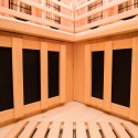 Sauna finlandese angolare da casa in legno 2/3 posti infrarossi Apollon 2C Modello