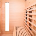 Sauna finlandese infrarossi da casa in legno 3 posti quarzo Apollon 3