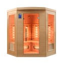 Sauna finlandese angolare infrarossi in legno da casa 3/4 posti Apollon 3C Vendita