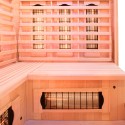 Sauna finlandese angolare infrarossi in legno da casa 3/4 posti Apollon 3C Modello