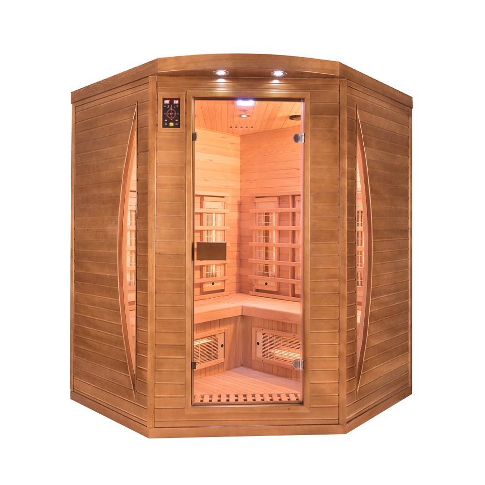 Sauna infrarossi finlandese angolare 3 posti da casa Dual Healthy Spectra 4