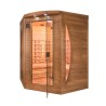 Sauna infrarossi finlandese angolare 3 posti da casa Dual Healthy Spectra 4 Offerta