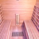 Sauna infrarossi finlandese in legno 4 posti da casa Dual Healthy Spectra 5 Stock