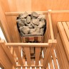 Sauna finlandese tradizionale in legno da casa 2 posti stufa 3,5 kW Zen 2 Stock