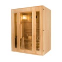 Sauna finlandese in legno 3 posti da casa stufa elettrica 3,5 kW Zen 3 Saldi