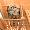 Sauna finlandese in legno 3 posti da casa stufa elettrica 3,5 kW Zen 3 Stock