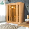Sauna finlandese in legno domestica 3 posti stufa elettrica 4,5 kW Zen 3 Vendita