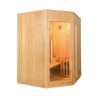 Sauna finlandese angolare in legno 3 posti da casa stufa elettrica Zen 3C Offerta
