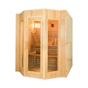 Sauna finlandese domestica 4 posti in legno stufa elettrica 6 kW Zen 4 Vendita