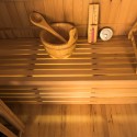 Sauna finlandese domestica in legno 3 posti stufa 4,5 kW Sense 3 Sconti