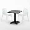 Tavolino Quadrato Nero 70x70 cm con 2 Sedie Colorate Gruvyer Aia Costo