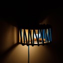 Lampada design da parete muro paralume corda tessuto Macaron DW20 