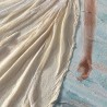 Quadro dipinto a mano su tela rilievo donna spiaggia 60x90cm W713 Catalogo