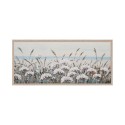 Quadro dipinto a mano campo di fiori 65x150cm su tela con cornice W717 Saldi