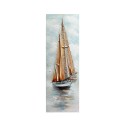 Quadro dipinto a mano barca a vela su tela 30x90cm con cornice Z421 Vendita